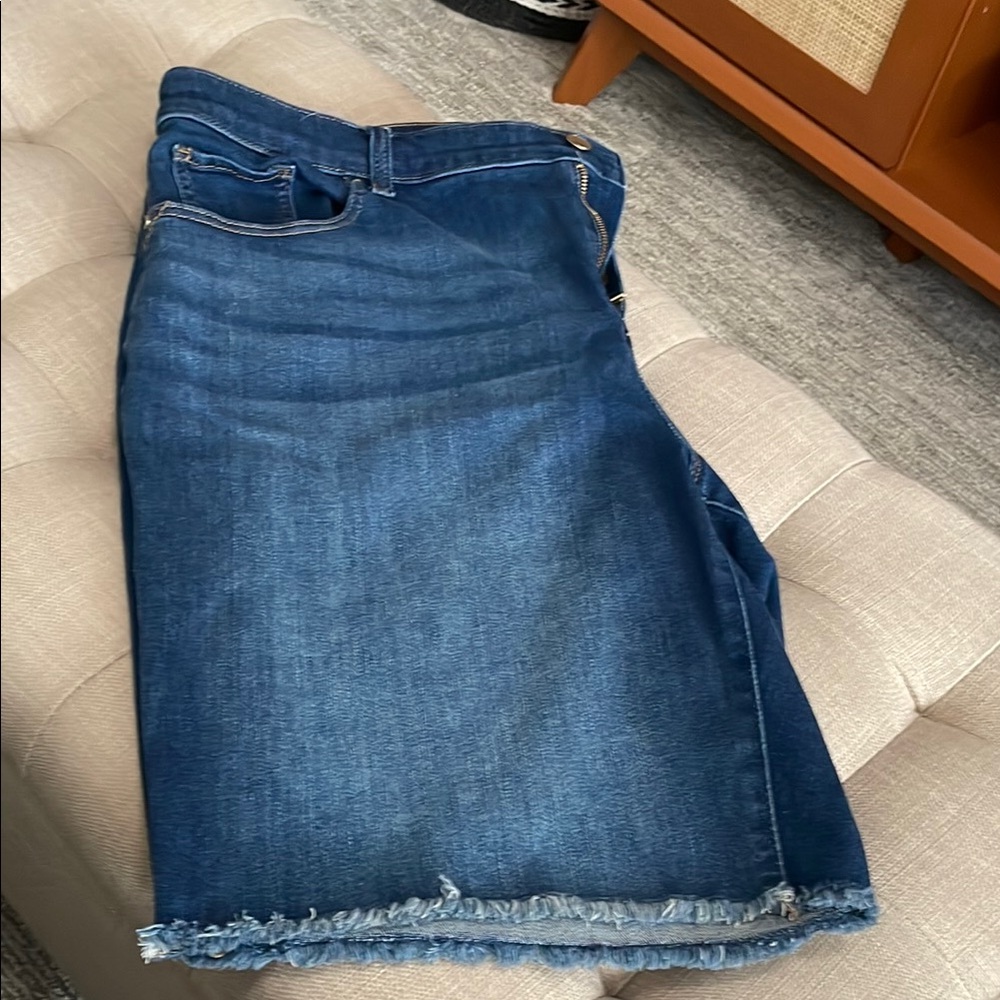Frayed Hem Denim Shorts Size 3 from Chico’s